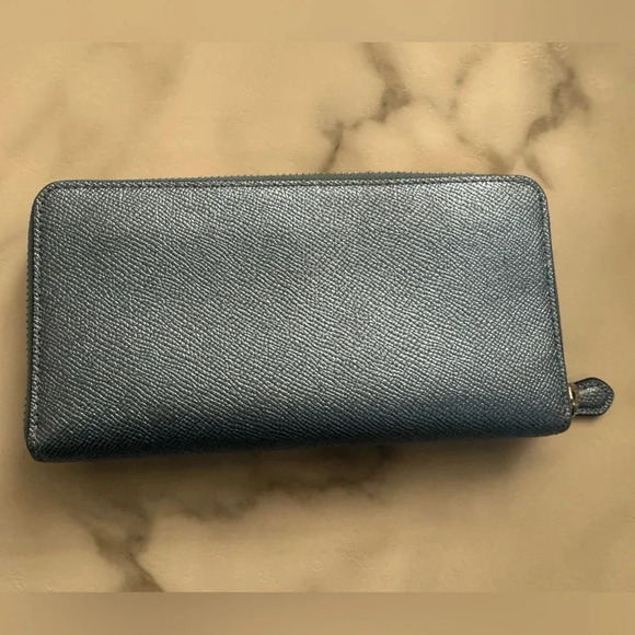 Coach accordion wallet Metallic blue - Picture 2 of 14